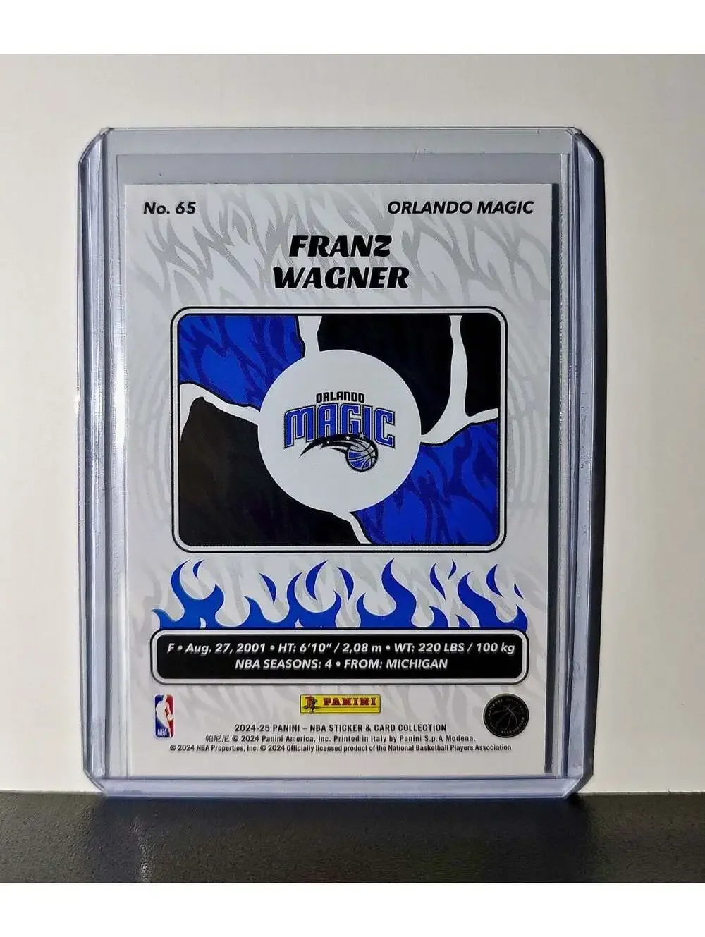 Franz Wagner 2024-25 Panini NBA #65 Sticker Card Orlando Magic